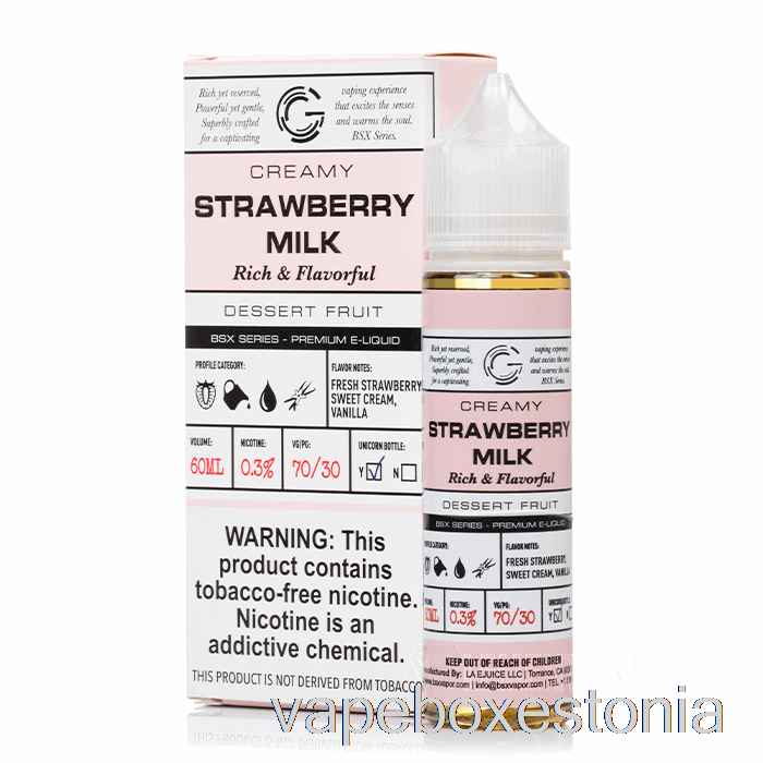 Vape Box Estonia Maasikapiim - Bsx Seeria - 60ml 3mg